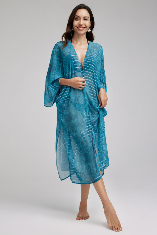 Sheer Long Sleeve Cover Up