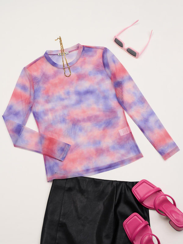 Women's Tie Dye Long Sleeve Top