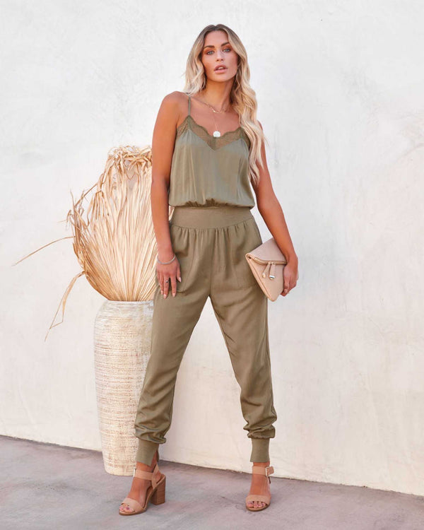 Loose Casual Suspenders Jumpsuit