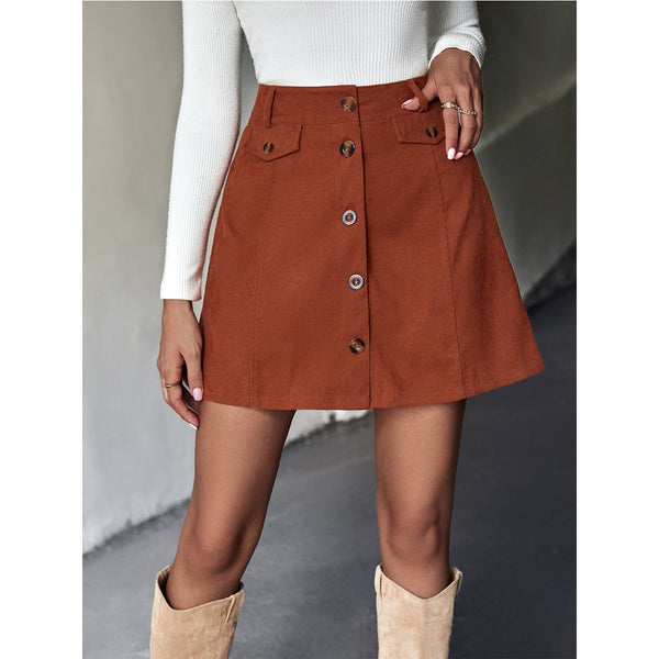 Women's Short Plain A Line Skirt