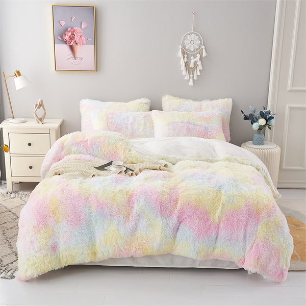 Fluffy Mink Gradient Color Bedding