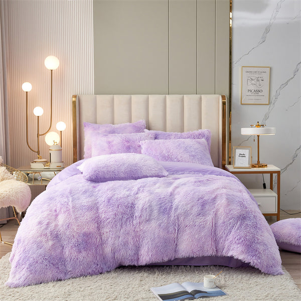 Fluffy Mink Gradient Color Bedding