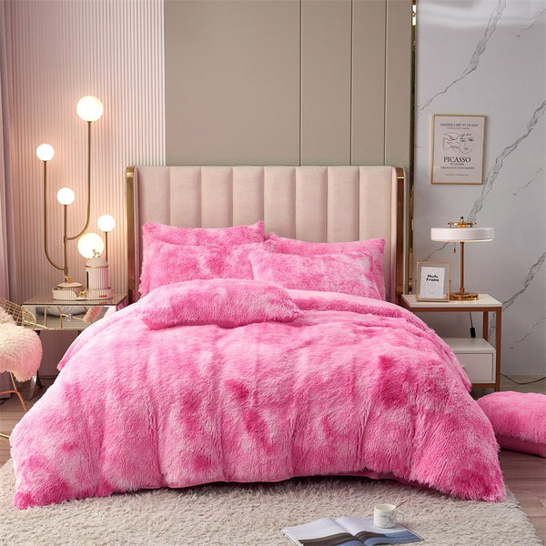 Fluffy Mink Gradient Color Bedding