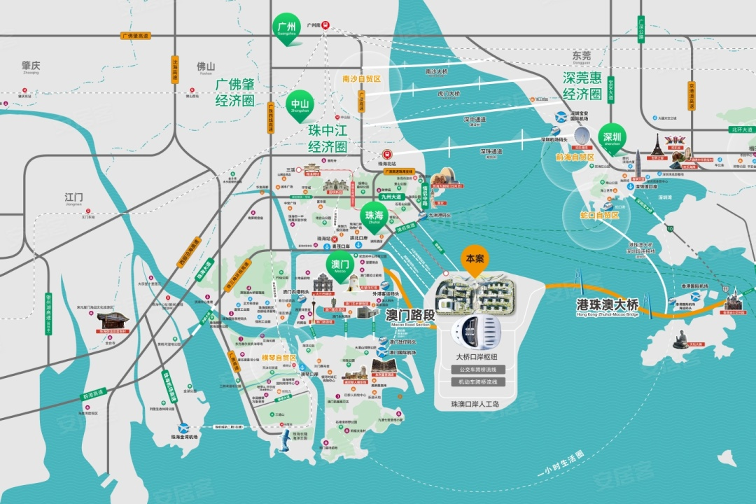 珠海口岸與城市交通區位