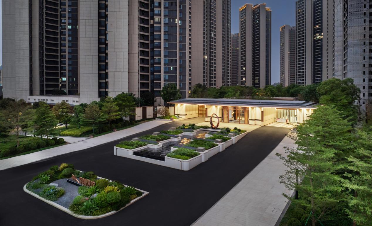社區園林與樓棟外觀